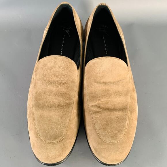 GIUSEPPE ZANOTTI Size 11 Camel Suede Slip On Loafers main image 8